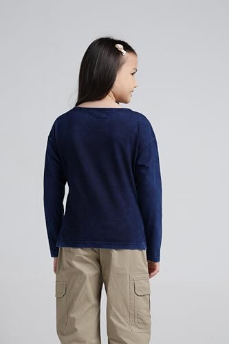 Image of Under Fourteen Only Girls Cotton Tops Collection - Round Neck, Crop Top, Full & Half Sleeve, Drop Shoulder, Ruffle Sleeve, Graphic Printed, Embroidered & Slub Knit Styles