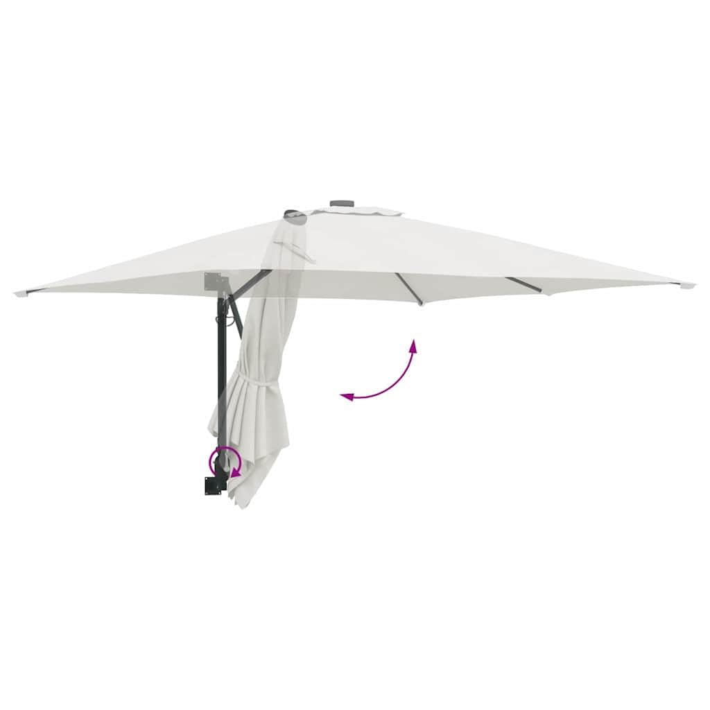 SYDE Parasol ogrodowy piaskowy 248,5 x 247,5 x 160 cm