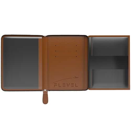 Pilot document holder, Pilot wallet, RFID-Blocking, Travel Wallet, Stylish Travel Companion for Aviation Professionals (Real Leather_V2, Brown, Classic)