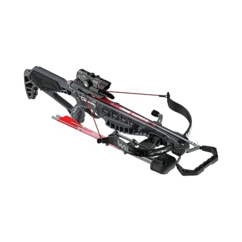 Barnett Wildcat CRX Crossbow - Lightweight & Easy to Assemble Tactical Recurve Crossbow. 280 FPS with Premium Red/Green 3 Dot Scope, Quick Detach Quiver, and 2 Headhunter Bolts Cover