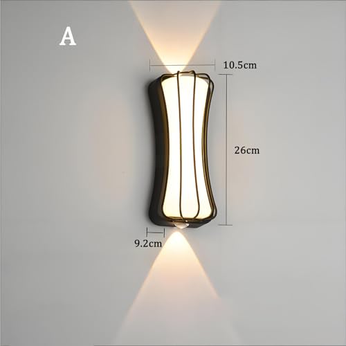 LED extérieur applique murale moderne noire étanche IP65 eclairage mural terrasse
