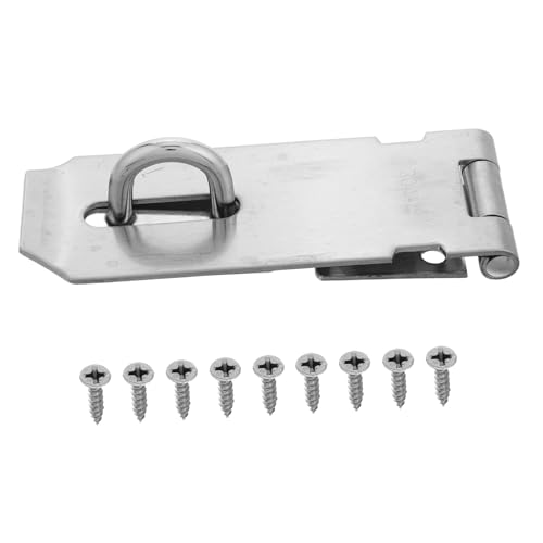 ARTIBETTER Stainless Steel Buckle Lock 1 Set Padlock Hasp for Door Gate Security Latch Lock Latch Screw