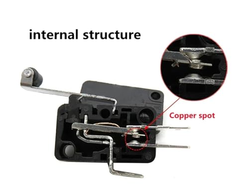 Interruptor de límite 5A 250V NO NC COM de 3 pines para control final de carrera mecánico 6