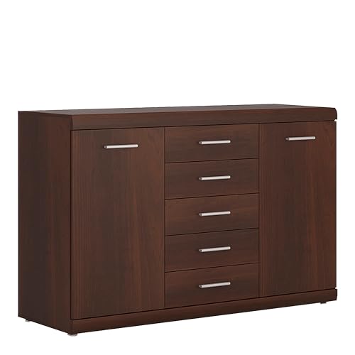 Furniture To Go 2 Door 5 Drawer Sideboard, Dark Mahogany