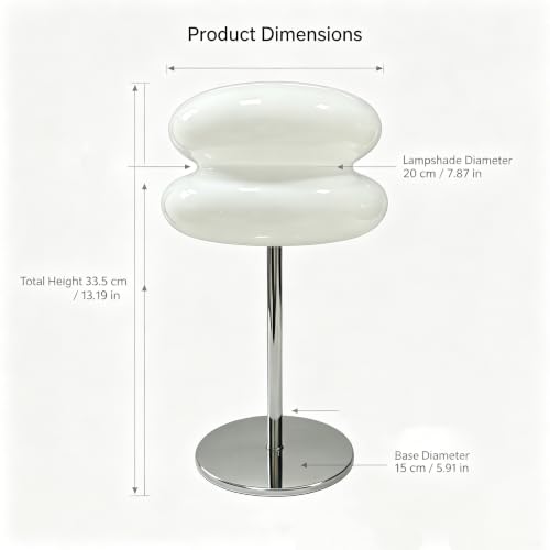 xiaojuande Bedroom Mushroom lamp, Medieval Modern Bedside Table lamp, dimmable Retro Egg Tart Headlight, Unique Home Mushroom Decoration Aesthetic Lovely Living Room Desk lamp (White) by xiaojuande - Used condition - Image 2