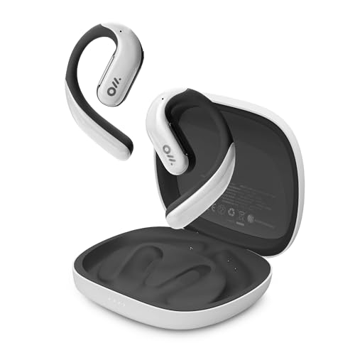 Image of Oladance OWS Pro Open-Ear True Wireless Headphones, Noise Cancellation, Stable Bluetooth 5.3 Connection, Amplifier Chip, Virtual Bass, 360 Superior Sound, 16H Playtime, Comfortable Fit (White)