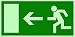 Produktbild Fluchtweg / Notausgang Schild orig. ANDRIS® Pfeil links DIN Kunststoffplatte lang nachleuchtend 300x150mm