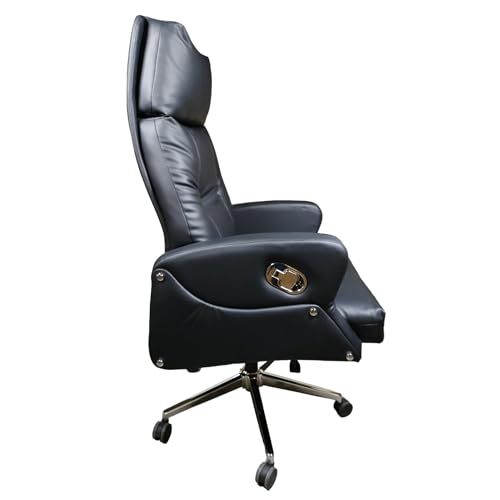 Image of Lakdi The Furniture Co High Back Faux Leather, Comfortable Seat Swivel Chair Revolving and Recliner Chair | Director and Executive Chair | Metal Base (111013161 Black)