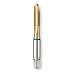 GUHRING 9039170041660 Spiral Flute Tap, Plug, Cobalt, TiN Coating, 3 Flute, 8-36 Size