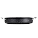 Moneta 36cm 2h Skillet with Stainless Steel Handle, 7.2L, Black, Non-Stick, 1.27kg, Suitable for All Hobs (Excluding Induction), Made in Italy, Dishwasher Safe, No Lid