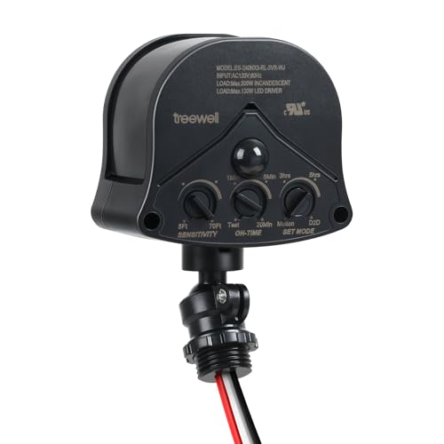 TREEWELL 240&deg; & 360&deg; Replacement Motion Sensor, Adjustable Time & Detection Sensitivity Up to...