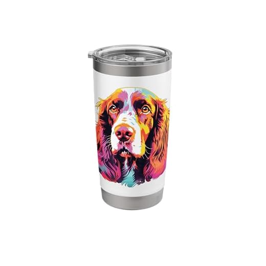 Watercolor Colorful Irish Red And White Setter Dog Stainless Steel Insulated Tumbler