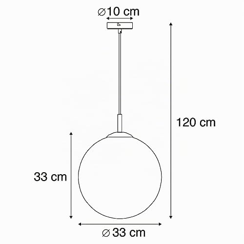 Qazqa pallon - Suspension multiples - 1 lumière - Ø 330 mm - Bleu - Art Deco - éclairage intérieur - Salon I Chambre I Cuisine I Salle à manger
