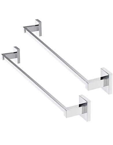deeplax Stainless steels Square bathrooms Towel Holder/Rod/Stand/Hanger/Rail/bar/Robe/Rack/Bathroom Accessories/Chrome Finish 24 inches (2 feet) Set of 2 pcs