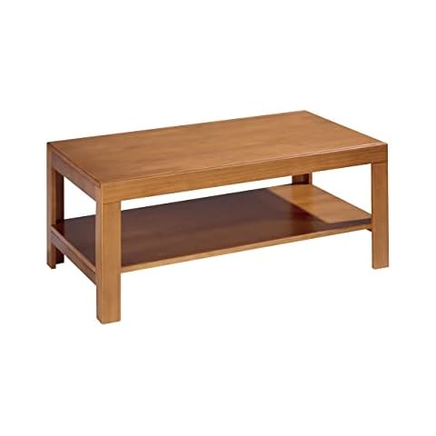 Mesa Centro Rectangular Dogar Kynus, Madera Maciza Pino, Color Cerezo Cover