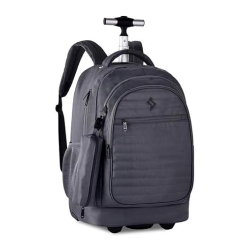 Mochila de Carrinho Reforçada Lisa C/Estojo CLIO - HU24704 (Cinza)