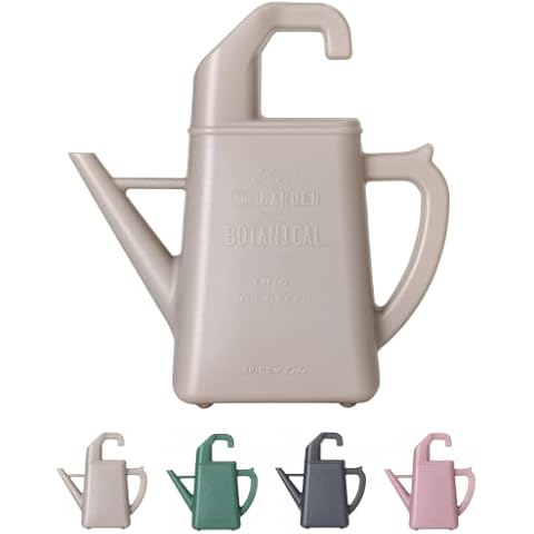 SPICE OF LIFE Small Watering Can for Indoor and Outdoor Gardens - Beige - Straight Spout, Hook for Easy Storage, 1.7L / 57 oz Cover