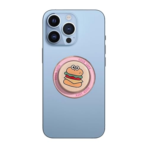 BDEPSTR 1 Pièce Support Magnétique Kindle, Grip & Support Pliable, pour Smartphone/Kindle/Tablette, Accessoire Téléphone - Émoji Hamburger