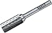 BAHCO Carbide Bur BAHA1625M06XE Cylindrical Carbide Rotary Bar, Double Cut End Blade