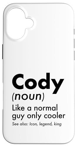 Cody Like A Normal Guy Only Cooler Legend King �t�@�[�X�g�l�[�� �X�}�z�P�[�X iPhone 16 Plus �p