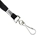 Bird Fiy Lanyards Safety Black Lanyards Neck Flat Premium Breakaway Badge Lanyard with J-Hook for ID Nametag Badge Holder (Black, 50 PCS)