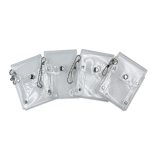 Aibearty 4 Pcs Glitter Transparent Card Holder Waterproof Coin Purse Wallet Pouch Creadit Card Business Card Case For Women Girls #TOP2