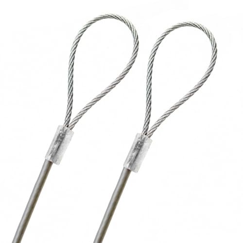 11ft Made to Order in USA Perimeter Cable with Two End Loops Galvanized Steel Wire Rope 1/16