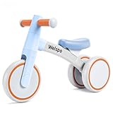 welspo Bicicleta de Equilibrio, Bicicleta Segura para Niños a Partir de 1 año, Bicicleta Bonita Resistente para Niños, Cómoda y Ligera para niños niñas como Regalo y Juguete-Azul