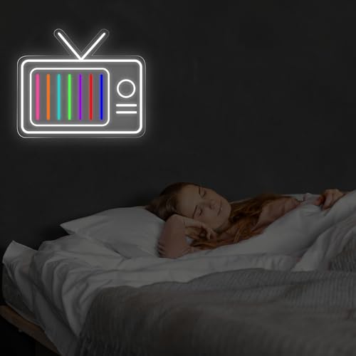 Image of Retro TV Led Neon Sign - Vintage Old TV Set with TV Interference No Signal - Perfect Wall Decor for your 90s Theme Party, 13 inchx15.2 inch