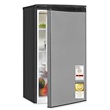 Exquisit Vollraumkühlschrank | 76 l Nutzinhalt, Energieeffizienzklasse E, 41 dB(A) | kompakt, LED-Innenbeleuchtung, manuelle Temperaturregelung, Glasablagen, Gemüseschublade | KS585-V-091E inoxlook