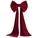 Hbbgdiy Christmas Tree Topper Bow Extra Large 24x102 Inch Red Velvet Bows Holiday Decoration for Christmas Tree Toppers Wreath Wall Party Room Decor Home Decor Supplies