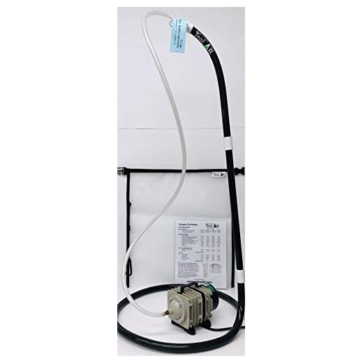 Compost Tea Kit: 50 Gallon Brewer Kit: BubbleSnake, Large Brew Bag, Air Pump & Tubing
