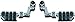 Kuryakyn 7993 Motorcycle Foot Controls: Offset Dually ISO Highway Pegs with Magnum Quick Clamps for 1-1/4