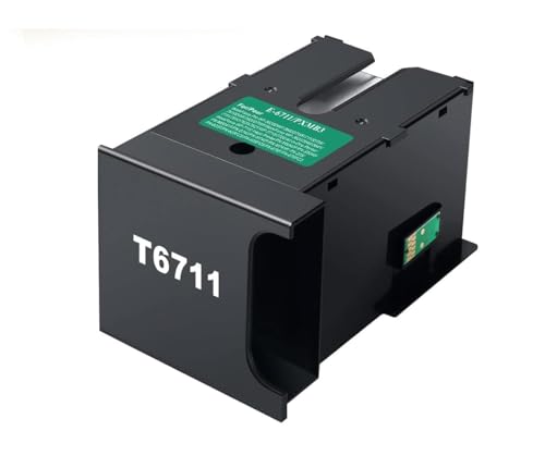 Image of CANOFF T6711 C13T671100 Ink Maintenance Box Compatible for Workforce Pro WF-3620DWF 3640DTWF 7110DTW 7610DWF 7620DTWF Workforce WF-3620 3640 3641 7111 7610 7720(with Chip)(T6711 Maintenance Box)