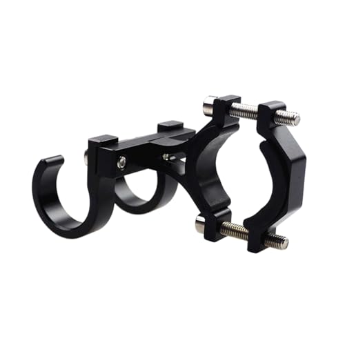 Ubxvamm Motorcycle & Electric Scooter Double Hook Hanger Aluminum Helmets Holder with Secure Buckle Multifunctional Double Hook