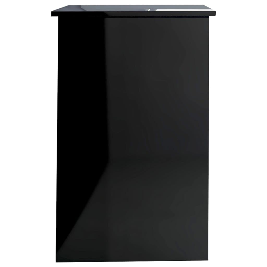 Tavolo Soggiorno Scrivania Gaming Tavolo Gaming Tavolo Consolle Scrivania Nero Lucido 100x50x76 cm in Legno Multistrato per Sala Studio Studio Camera Da Letto Soggiorno