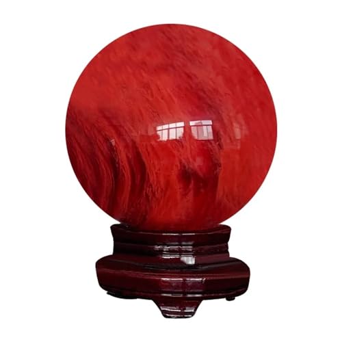 Boule de cristal quartz citrine rouge cadeau ornement décoration maison 4cm
