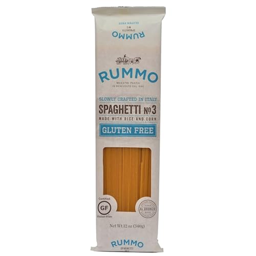 Rummo Gluten Free Spaghetti Pasta No.3 - Classic Italian Long-Strand Pasta, Expertly Made for Gourmet Meals, 340 g (Pack of 1)