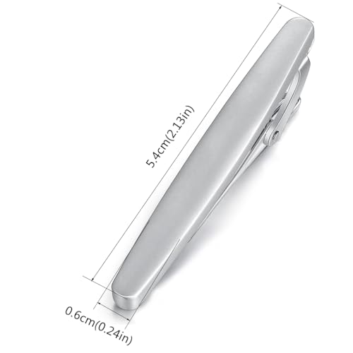 Barra de corbata de acero inoxidable minimalista sin gemas 5