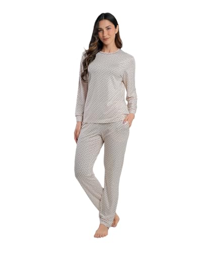 Pijama Adulto Feminino Manga Longa Inverno Viscolycra, Podiun Sleepwear