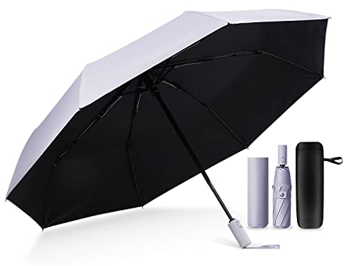 国内機関UVカット率100%認証 日傘 完全遮光 折りたたみ傘 ワンタッチ自動開閉 晴雨兼用 メンズ レディース 男女兼用 (クラシックグレー)【ザクラシックトーキョー】