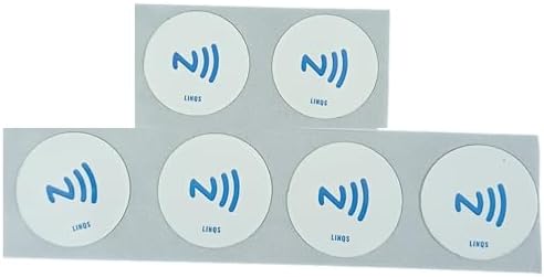 LINQS® - High Memory NXP NTAG216 RFID/NFC Tag Stickers (Pack of 6) | Waterproof | Compatible with All NFC Phones and Readers