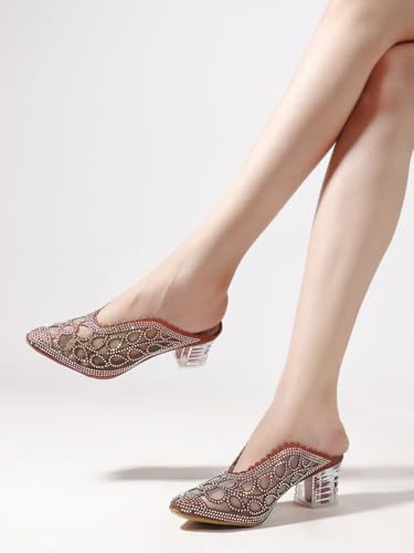 Image of Women Fancy Sandal for Women with Transparent Heel I Fashion Mules HN-900