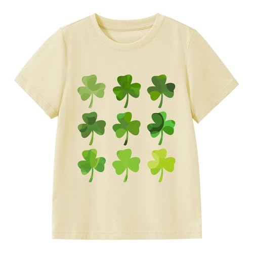Kids St Patricks Day Shirt Irish Shamrocks Graphic T-Shirt Shamrock Paddy's Day Tees Tops 2-7 Years