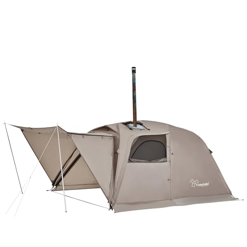 Vidalido テント 2人用 バイク用 ツーリングドーム ツールーム ソロテント 軽量 コンパクト 広い前室付き 煙突穴付き キャンプ アウトドア 4シーズン 春夏秋冬適用