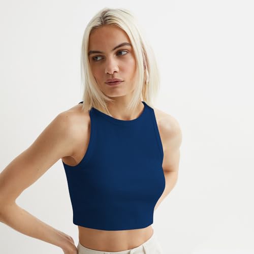 Image of KERI PERRY Tops for Women Crop Top for Women's Tank Activewear Tee Sports Western Casual Cotton Camisole Pack of 3 Combo