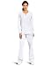 WonderWink Women's Scrubs Four Way Stretch Sporty Snap Jacket, White, X-Large