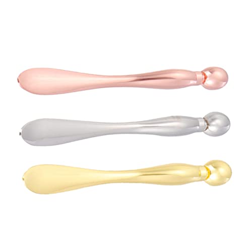 WEKADRIN 3Piezas Masajeadores De Ojos Rodillo De Belleza Para Cuidado Facial Herramientas De Subpaquete De Crema Para Relajar y Revitalizar La Mirada Incluye Spoon