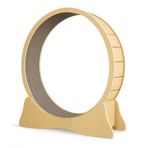 noviclass® Katzenlaufrad Baghira Groß XXL | 132cm Durchmesser Artgerecht für große Katzen | Kratzfest, stabil und leise | Gratis Spielzeug und...