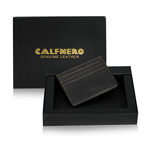 Image of Calfnero Genuine Leather Card Holder-Card Case-Leather Card Wallet- Genuine Leather Wallet